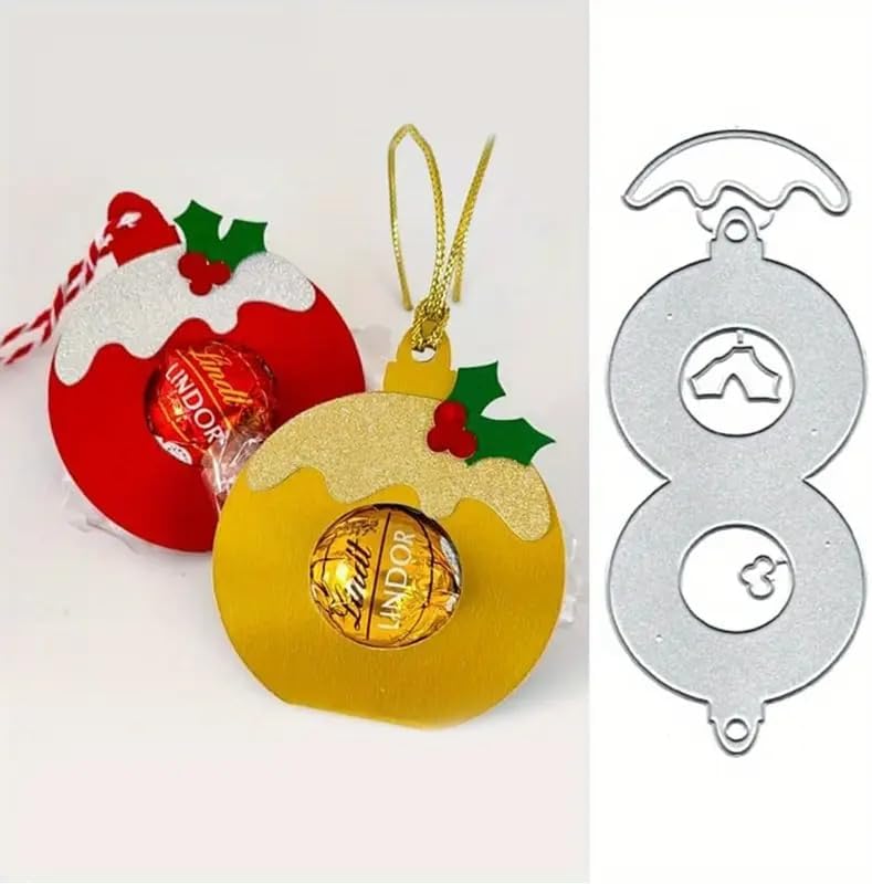 Feemkota Merry Christmas Bell Ball Die Cuts for Card Making Christian Theme Stamps Cutting Dies for DIY Paper Scrapbooking Crafts Embossing Decorations - Image 1